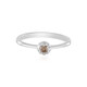 I2 Champagne Diamond Silver Ring