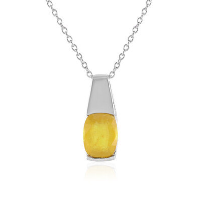 Madagascar Yellow Sapphire Silver Necklace