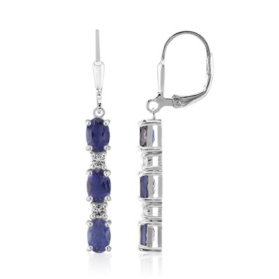 Iolite Silver Earrings