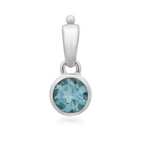 Sky Blue Topaz Silver Pendant