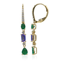 14K AAA Zambian Emerald Gold Earrings (CIRARI)