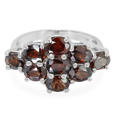 Cinnamon Zircon Silver Ring