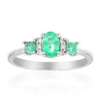 10K AAA Zambian Emerald Gold Ring