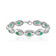 Zambian Emerald Silver Bracelet