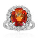 Orange Mystic Quartz Silver Ring