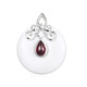 White Agate Silver Pendant