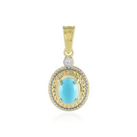 Sleeping Beauty Turquoise Silver Pendant