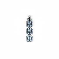 Blue Topaz Silver Pendant