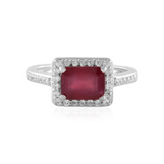 Bemainty Ruby Silver Ring