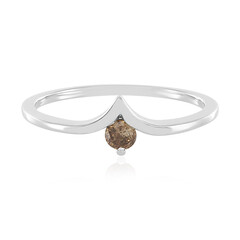 I3 Brown Diamond Silver Ring