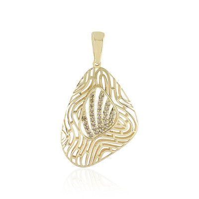 9K I2 Champagne Diamond Gold Pendant (Ornaments by de Melo)