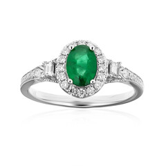 14K AAA Zambian Emerald Gold Ring (CIRARI)