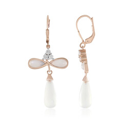 White Chalcedony Silver Earrings (KM by Juwelo)