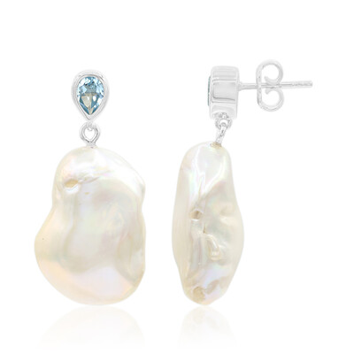 Freshwater pearl Silver Earrings (TPC)