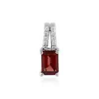 Mozambique Garnet Silver Pendant