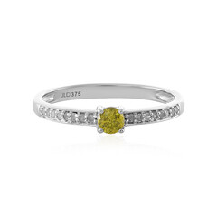 9K I4 Yellow Diamond Gold Ring