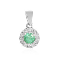 Colombian Emerald Silver Pendant