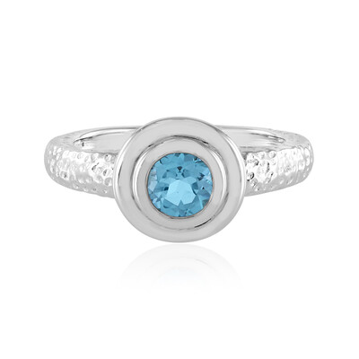 Swiss Blue Topaz Silver Ring