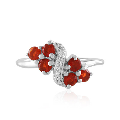 Mexican Fire Opal Silver Ring