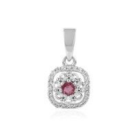 Pink Tourmaline Silver Pendant