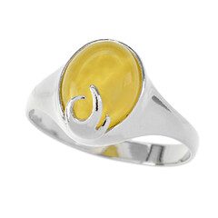 Baltic Amber Silver Ring