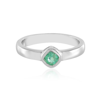 Russian Emerald Silver Ring