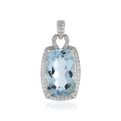 14K Brazilian Aquamarine Gold Pendant (SUHANA)