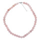 Rose Quartz Silver Necklace