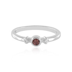 Pink Zircon Silver Ring