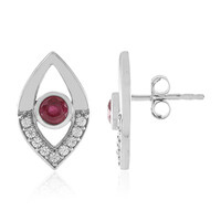 Madagascar Ruby Silver Earrings