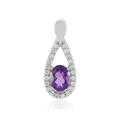 Siberian Amethyst Silver Pendant