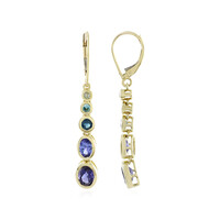 9K Iolite Gold Earrings (KM by Juwelo)