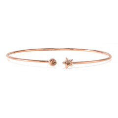 9K SI1 Argyle Rose De France Diamond Gold Bangle