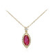 10K AAA Mozambique Ruby Gold Necklace