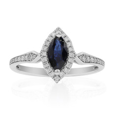 10K Ceylon Blue Sapphire Gold Ring