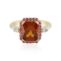 9K Hessonite Garnet Gold Ring (Adela Gold)