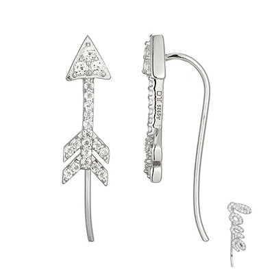 White Topaz Silver Earrings (M de Luca)