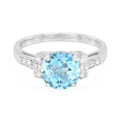 Sky Blue Topaz Silver Ring