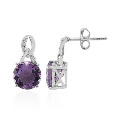 Amethyst Silver Earrings