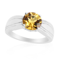 Cognac Scapolite Silver Ring