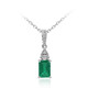 10K AAA Zambian Emerald Gold Necklace