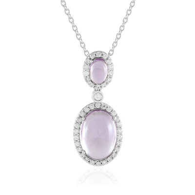 Rose de France Amethyst Silver Necklace