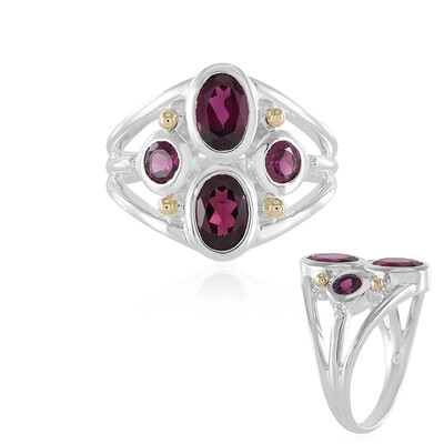 Rhodolite Silver Ring (Granulieren)