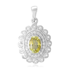 Cuprian Tourmaline Silver Pendant