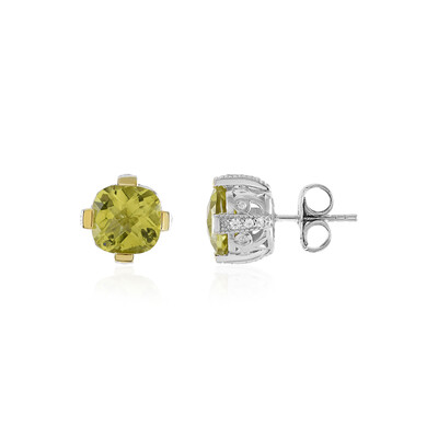 Ouro Verde Quartz Silver Earrings (Dallas Prince Designs)