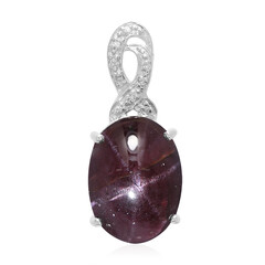 Star Garnet Silver Pendant