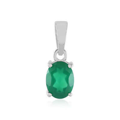 Green Onyx Silver Pendant