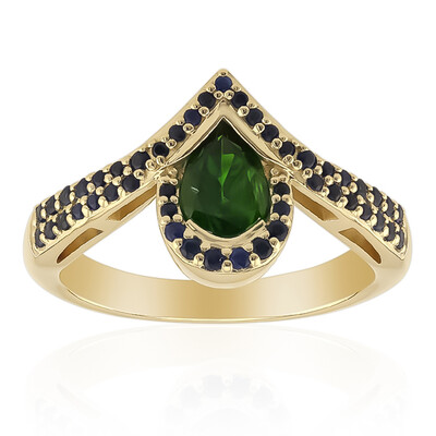 9K Russian Diopside Gold Ring (Adela Gold)