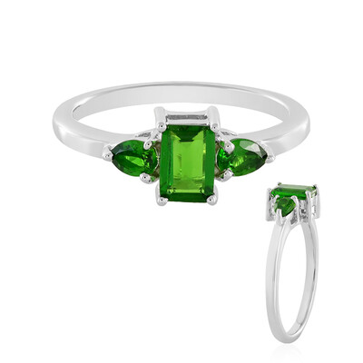 Russian Diopside Silver Ring