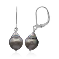 Tahitian Pearl Silver Earrings (TPC)